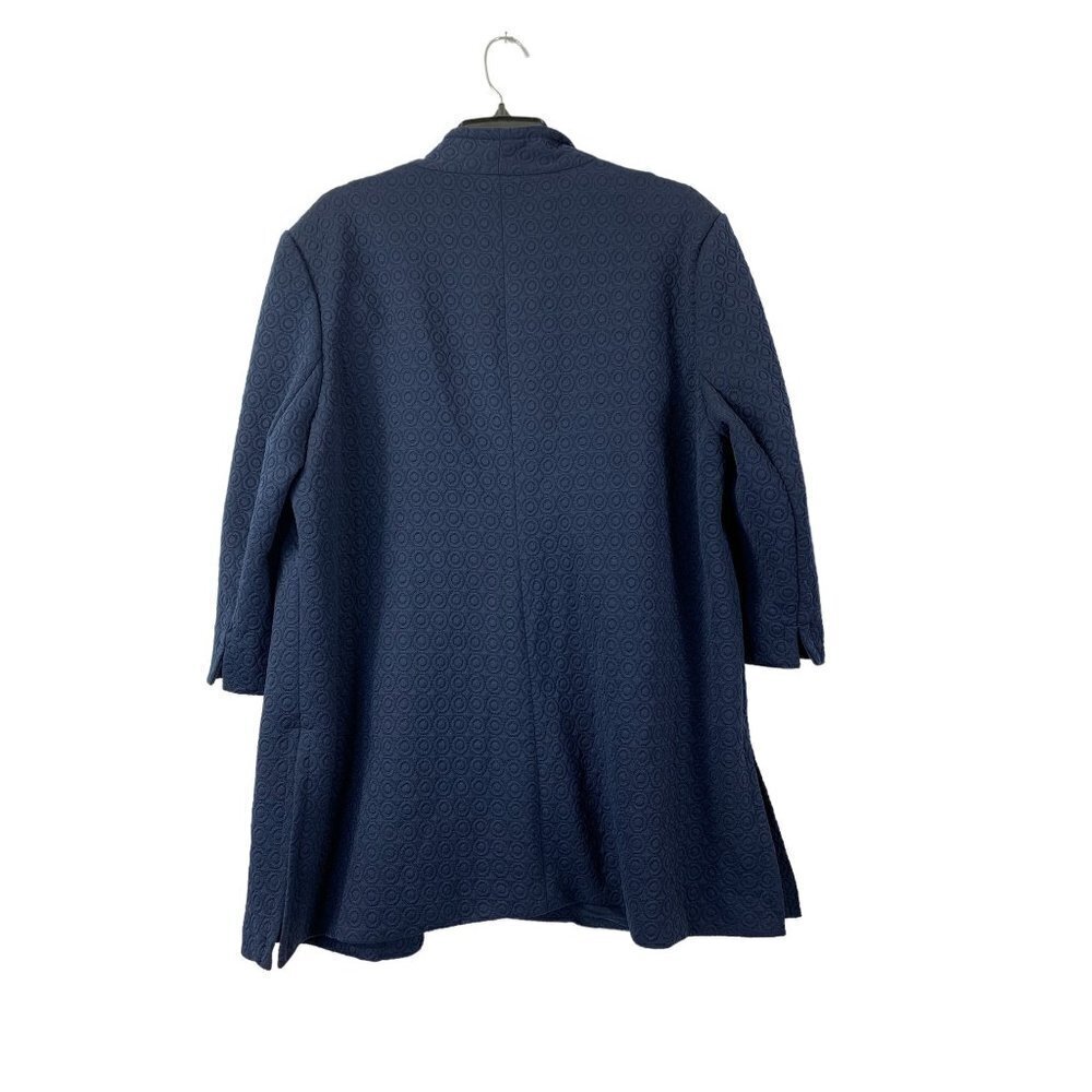 Roz & Ali Women's Navy Blue Coat - Picture 2 of 9